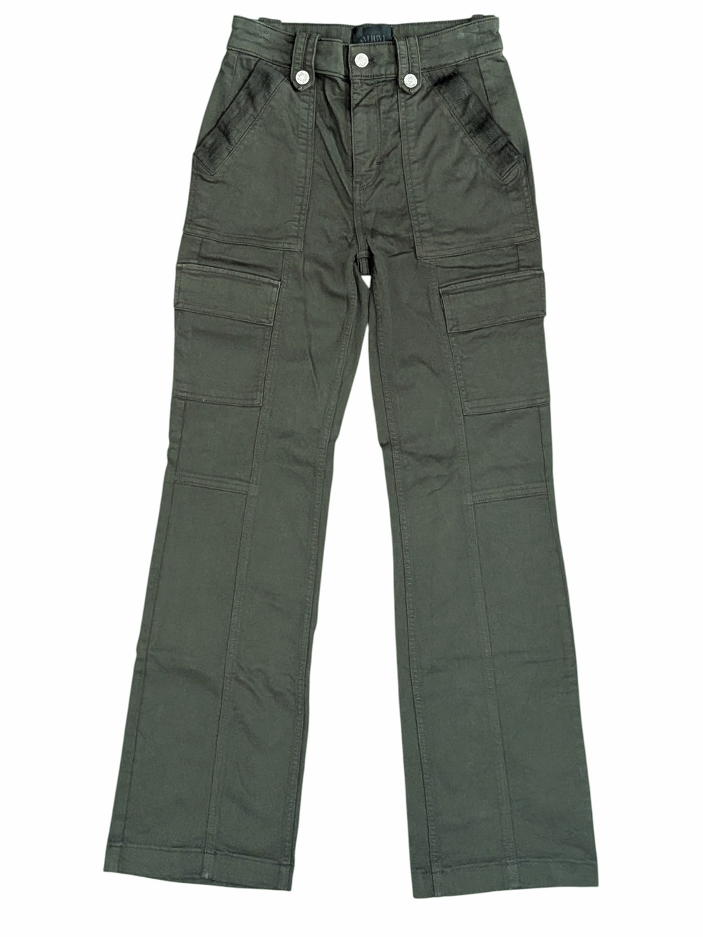 White House Black Market Sergeant Dark Olive Green Cargo Bootcut Trousers